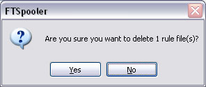 Confirm Deletion of Rule File