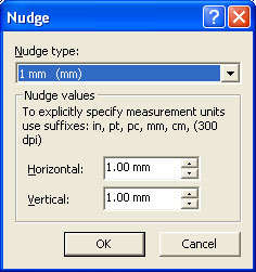 Nudge Properties Dialog Box