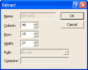 extract dialog box