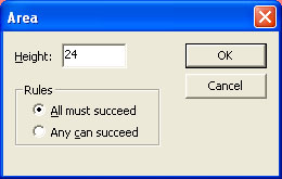 Area Properties: Height, rule