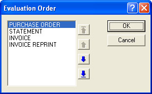 Evaluation Order Dialog box