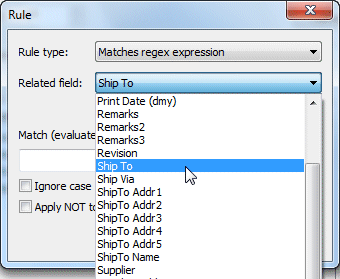 Rule Related Field